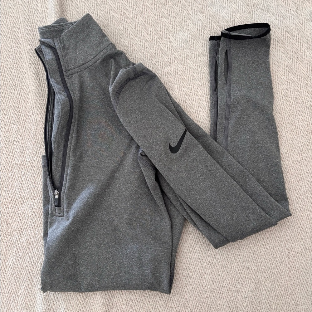 Nike Heather Gray 1/4 zip